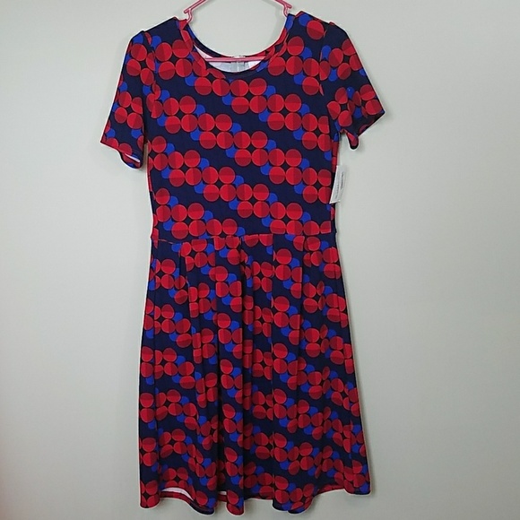 LuLaRoe Dresses & Skirts - NWT LuLaRoe Polka Dot Amelia Zip Back Dress